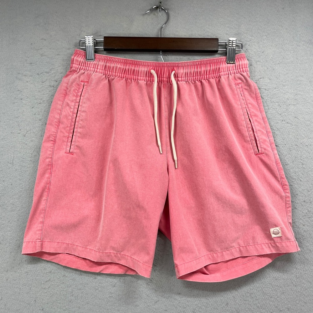 Marine Layer Swim Shorts Men S‎ Pink Sun Washed Lined Coastal Beach Surf Board